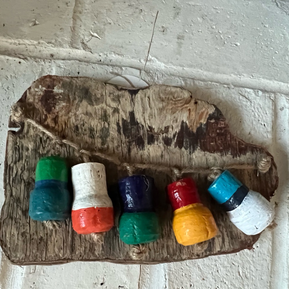 Handmade hanging driftwood piece